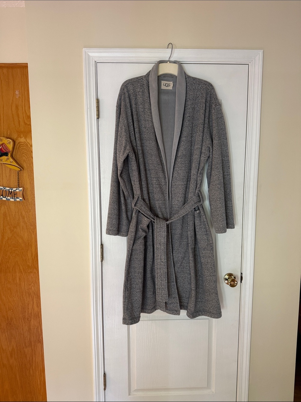 UGG Men's Charcoal Robinson Belted Robe L / XL